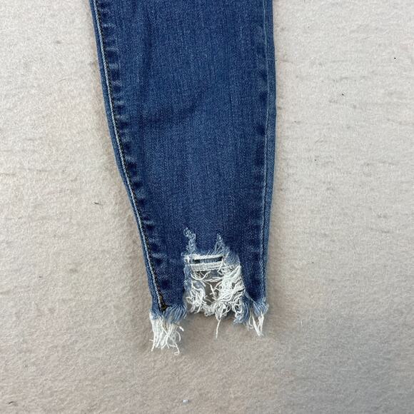Judy Blue Womens Sz 0/24 Cropped Jeans Frayed Hem Distressed #JB82115DK - Picture 3 of 16